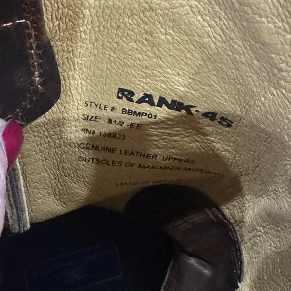 Rank 45 cowboy boots men’s 8.5 wide smoke free pet free home - Picture 2 of 7